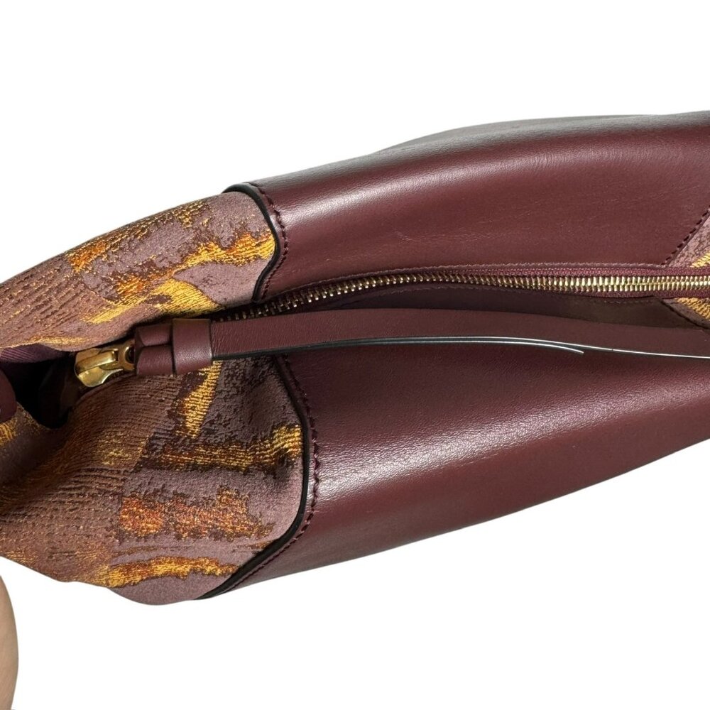 Ulla Johnson Imogen Soft TriColor Mix Leather large Clutch Crossbody handbag - Picture 9 of 11